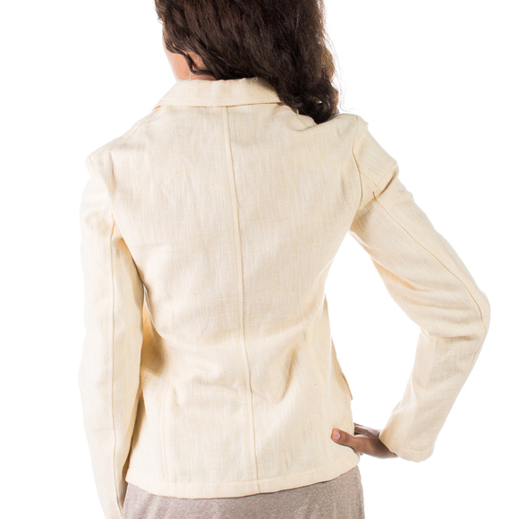 JIL SANDER LIGHT YELLOW SUIT JACKET | WOMENS SIZE XS - Picture 5 of 5